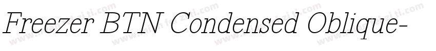 Freezer BTN Condensed Oblique字体转换